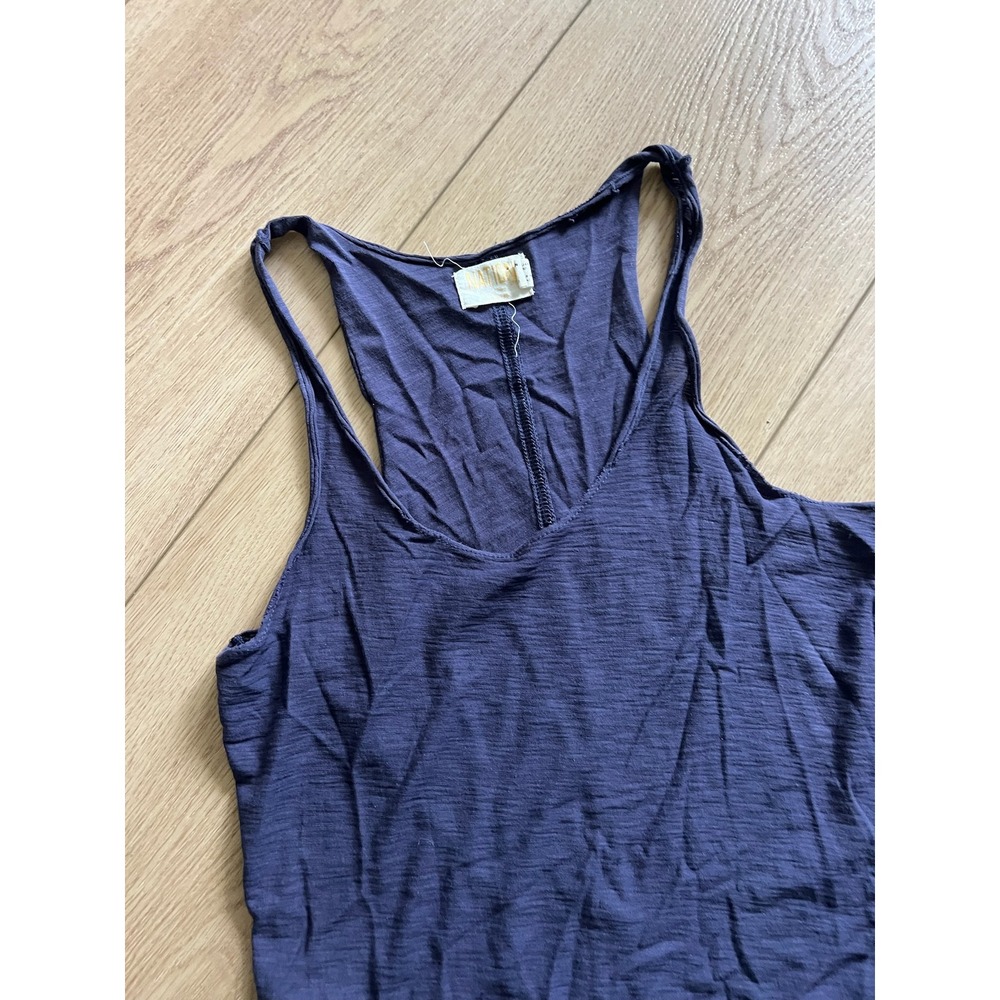 Nation LTD Navy Blue Racerback High Low Maxi Tank Dress Womens XS - Picture 4 of 5